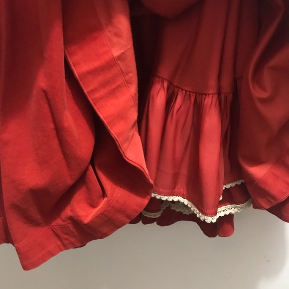 Rust colored baby corduroy full circle dress. - Picture 3 of 5